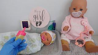 New Baby Born Lil Girl Newborn baby doll Feeding Changing and Bath