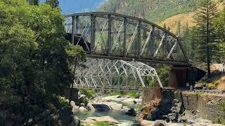 Union Pacific Railroad Big Boy 4014 Steam Engine in Feather River Canyon with bridges