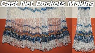 how to make cast net pocket  how to make fishing net pocket