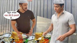 Sonu Sood and Salman Khan Making Dishes for Iftar Party in Ramadan 2021 Both are Down to Erath