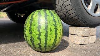 Crushing Crunchy & Soft Things by Car - EXPERIMENT WATERMELON VS CAR