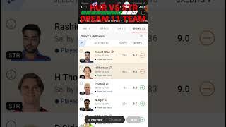 Hobart Hurricanes vs Adelaide Strikers Dream 11 Team Prediction HUR vs STR Dream 11 Team BBL