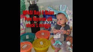 MPASI Bayi 6 Bulan Pure sayuran Untuk Stock 1 Minggu.