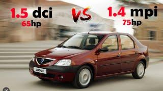 Dacia Logan 1 1.4 mpi 75hp vs 1.5 dci 65hp Acceleration test