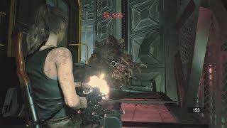 Resident Evil 2 Remake William Birkin Boss Fight G-Stage 4 - Claire Scenario Final Boss