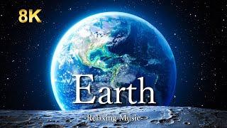 8K Planet Earth  Relaxing piano music and Scenic Relaxation Film