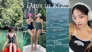 5 DAYS IN KRABI  travel vlog  kayaking   island hopping  snorkelling   8$ buffet mookata