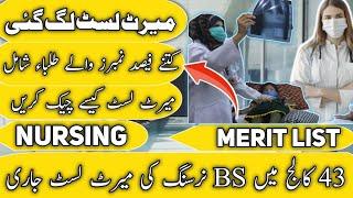 BSN Nursing 1st merit list display  Nursing Final Merit list Display 2023  PmfTechInfo