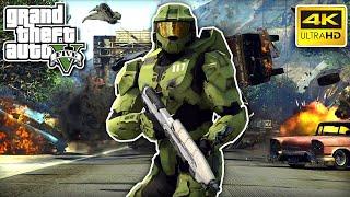 GTA 5 - The Ultimate Master Chief Mod 4K Ultra HD Gameplay