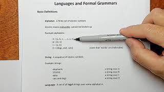 Languages And Formal Grammars