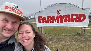 Trains Mining and feeding the Chickens at the Calgary Farmyard