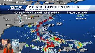 PTC 4 will become Tropical Storm Debby in the Gulf