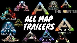 All Ark Suvival Evolved  Map Trailers