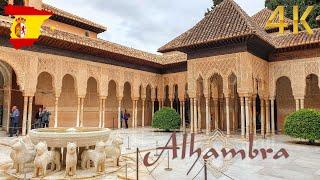 Exploring Alhambra & Generalife - A Breathtaking 4K City Walk through Granada Spain 