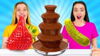 SQUISHY FOOD VS REAL FOOD CHALLENGE  Last to STOP Eating Wins Taste Test by 123 GO FOOD