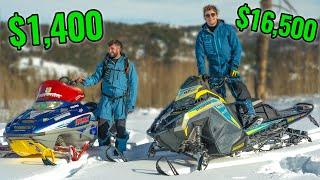 Cheap vs. Expensive Snowmobile Mountain Riding