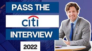 2022 Pass the Citi Interview  Citi Video Interview