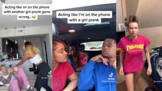 Acting like Im on phone with another girl prank on girlfriend gone wrong