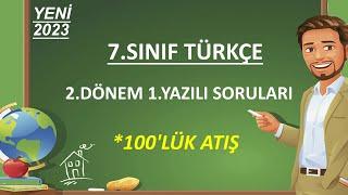 7.Sınıf Türkçe 2.Dönem 1.Yazılı  7.Sınıf Türkçe 2.Dönem 1.Sınavı  7.Sınıf Türkçe 1.Yazılı