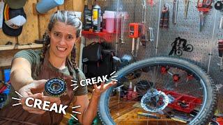 How to stop a CREAKY rear hub Shimano 12-speed Micro Spline overhaul  Syd Fixes Bikes