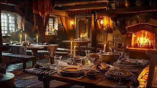 Enchanted medieval tavern - Elven tavern dreamy inn atmosphere soothing D&D music
