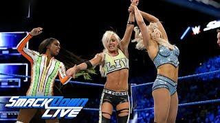 Charlotte Flair Natalya & Naomi vs. The Riott Squad SmackDown LIVE Nov. 28 2017