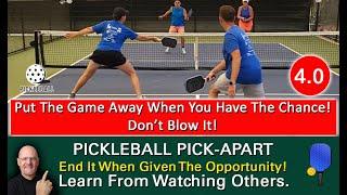 Pickleball Drama One Point From Getting The Win Can They Finish It?  Learn From Watching