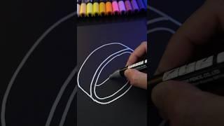 Drawing a silver ring with my silver Posca marker