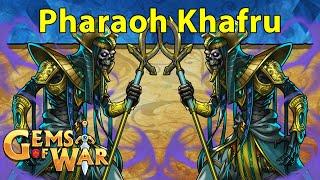 Gems of War Pharaoh Khafru Mythic Teams Strategy and Key Opening