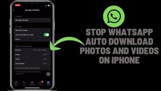 How To Stop Whatsapp Auto Download Photos Videos and Audio on iPhone. #whatsapp #ios17 #iphone