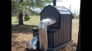 Water-less Forced Air Wood Furnace showing EXTREME Insulation