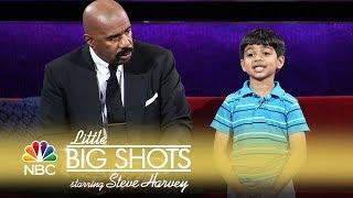 Little Big Shots - Steve Harvey  Spelling Bee Kid Returns  Akash Spells Words from the Hood