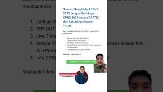 Bimbingan CPNS 2023 Gratis Aditya Master Tutor CPNS