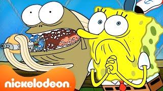 Every Dissatisfied Krusty Krab Customer For 1 HOUR  SpongeBob Marathon  Nicktoons
