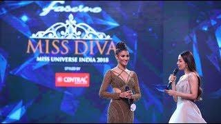 Miss Diva 2018 Top 10 and Top 5 question and answer round Miss Universe India 2018