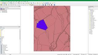 Digitizing a boundary in QGIS.