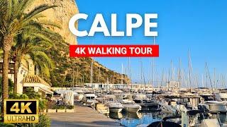 4K CALPE 2023  Spain - Beach & Port Walking Tour Calp  Costa Blanca 2023