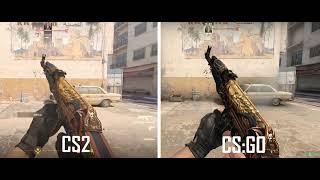 Side by side GUN SPRAY PATTERN comparison in CS2CSGO AK-47 M4A1-S M4A4