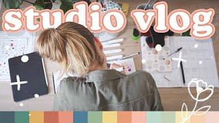 STUDIO VLOG 001 packing mail drawing stickers unboxings and more