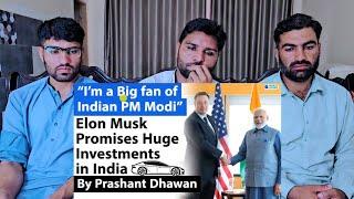 Elon Musk says he is a huge fan of Indian PM Modi Major_Investments from T PAKISTAN REACTION