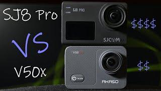 Is 2x the Cost Worth it?  Action Cam Comparison  Akaso V50x vs SJCam SJ8 Pro