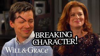 The LIVE episodes but its just the cast breaking  Will & Grace