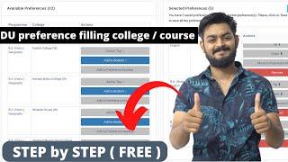 How to fill CSAS DU Phase II - FREE of cost preference filling - STEP by STEP for arts science comm.