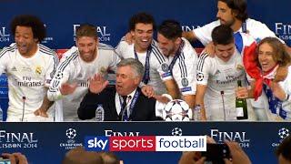 Real Madrid players invade Carlo Ancelottis press conference