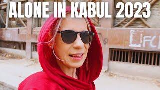Foreigner walks alone in Kabul Afghanistan  2023