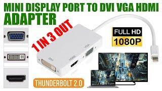 Mini Displayport DP Thunderbolt to HDMI VGA DVI Adapter For MacBook Pro Mac Air