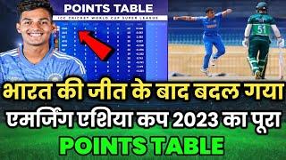 Emerging Asia Cup 2023 Points Table  IND vs PAK After Match Points Table  Ind vs Pak Highlights