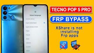 Tecno Pop 5 Pro FRP Bypass App Not Working  Tecno FRP Bypass Android 11 2024  Without PCXshare