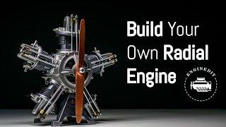 Build 16 scale Full Metal Radial Engine Model Kit - Enginediy