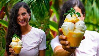 Pineapple Mango Mint Lime Sorbet ‍🟩 Easy Raw Vegan Ice Cream Recipe + NAMA Juicer Flash SALE 